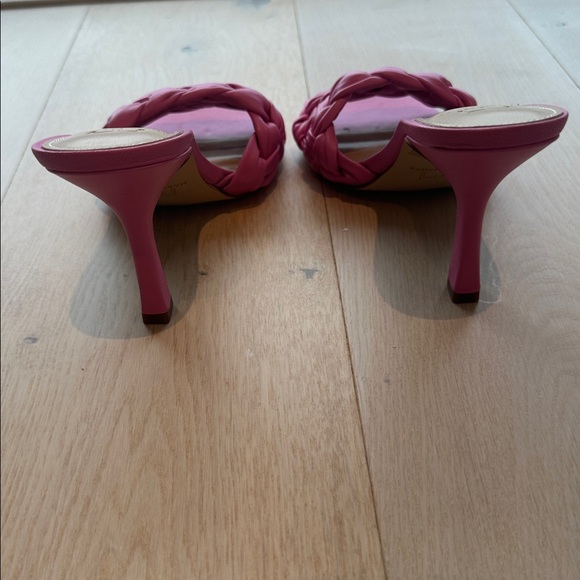 Marc Fisher “Draya” Braided Heel Sandal in Pink - Picture 6 of 9